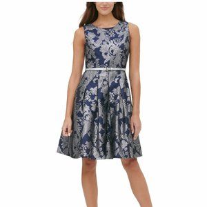 TOMMY HILFIGER Jacquard Navy Fit + Flare Party
